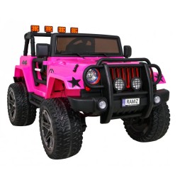 Mașină off-road jeep monster 4x4 roz pentru copii