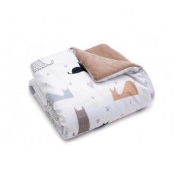 Reversible Bamboo/Velvet Blanket - Cat Family