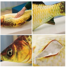 Julan Xichen 3D Fish Carp Plush Pillow