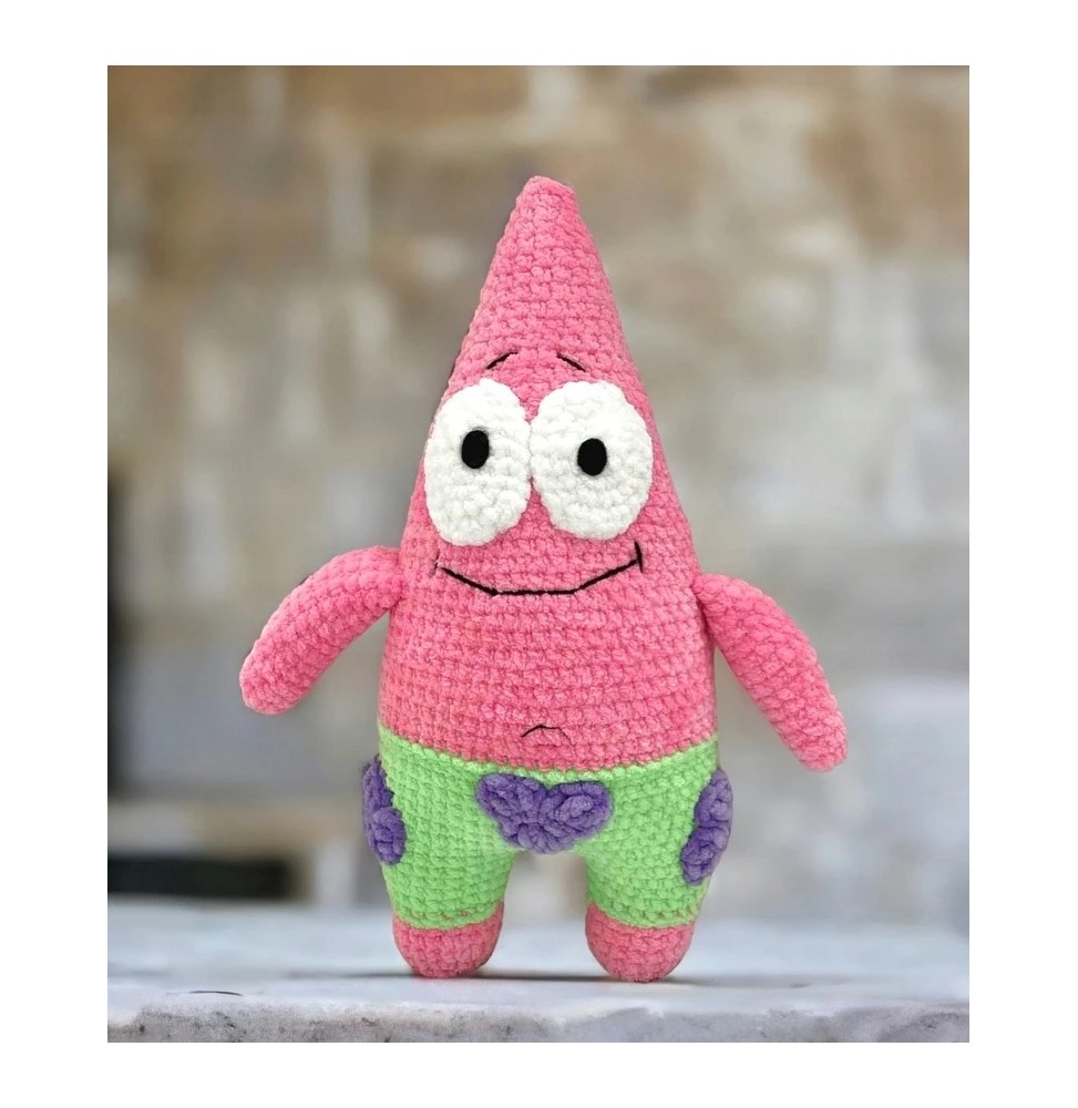 Handmade Crochet Patrick Plush 30 cm