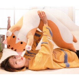 Orange Cat Pillow 70 cm for Kids