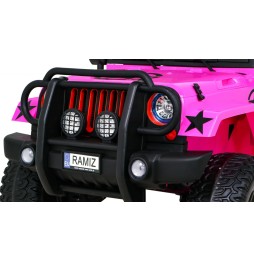 Auto terenowe jeep monster 4x4 dla dzieci różowy