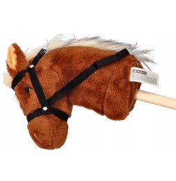 Scarlet Hobby Horse on a Stick - Light Brown