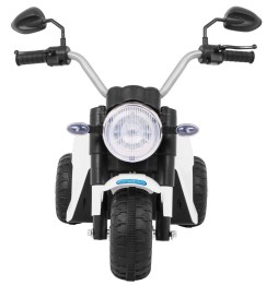 Motocicletă MiniBike albă cu sunete și lumini LED