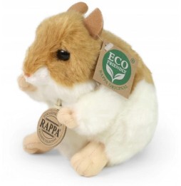 Brown and White Hamster Plush Toy 13cm Rappa