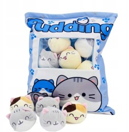 Pudding Pillow with Stuffed Animals 45cm