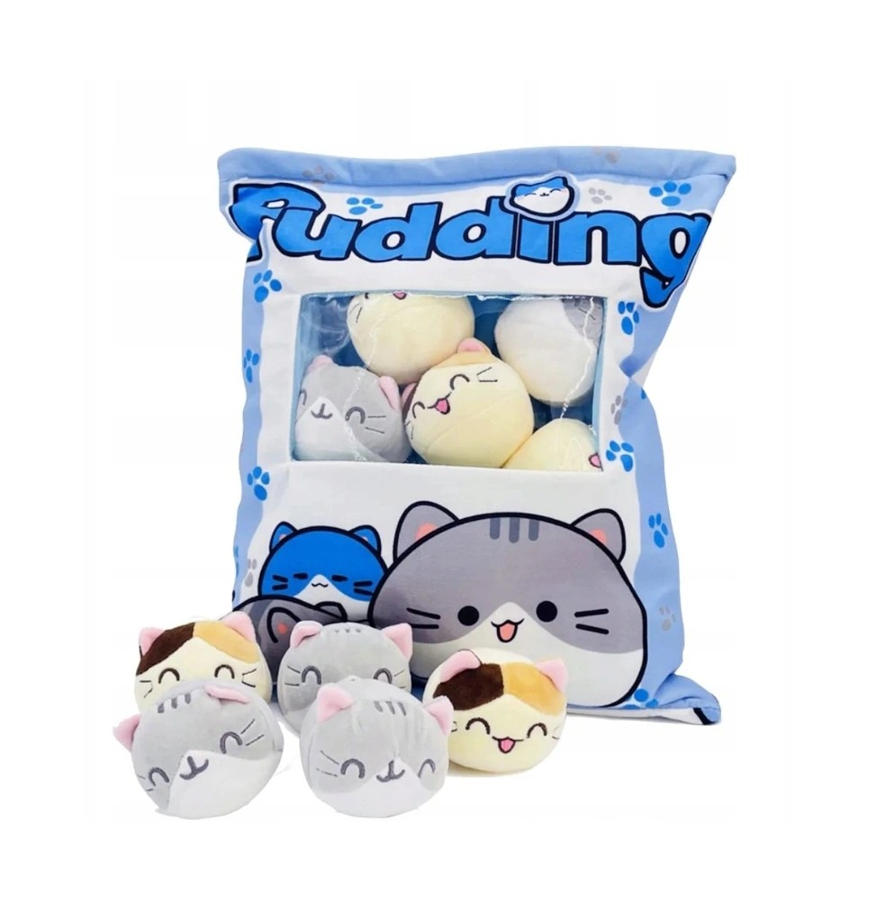 Pudding Pillow with Stuffed Animals 45cm