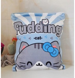 Pudding Pillow with Stuffed Animals 45cm