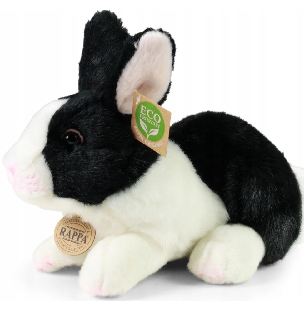 Eco-Friendly Black and White Rabbit Plush