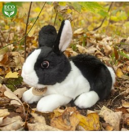 Eco-Friendly Black and White Rabbit Plush