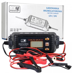 Ładowarka akumulatorowa 12V i 24V z wyświetlaczem LCD