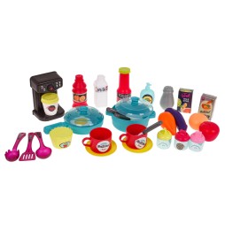 Kids Kitchen Set with Light and Sound 53 Pieces