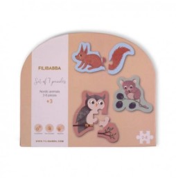 Filibabba wooden puzzle Nordic animals for kids