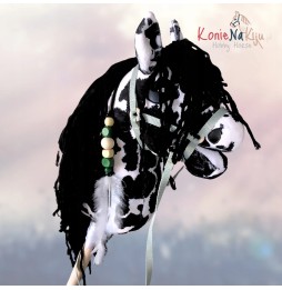 Hobby Horse Black and White Stick Horse A4