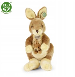 38cm Plush Kangaroo with Baby Rappa