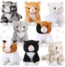 Set of 8 Plush Kittens 13 cm