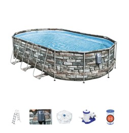 Piscina cu cadru 610x366 cm, Power Steel Swim BESTWAY