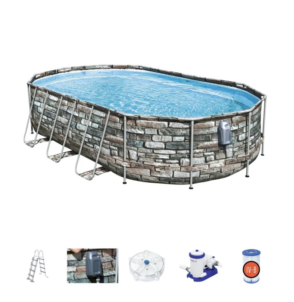 Above Ground Pool 610x366 cm Power Steel BESTWAY