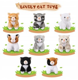 Set of 8 Plush Kittens 13 cm