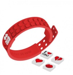 PIXIE CREW Silicone Bracelet Red Love Theme