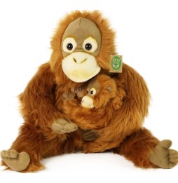 Plush Orangutan with Baby Rappa 28 cm