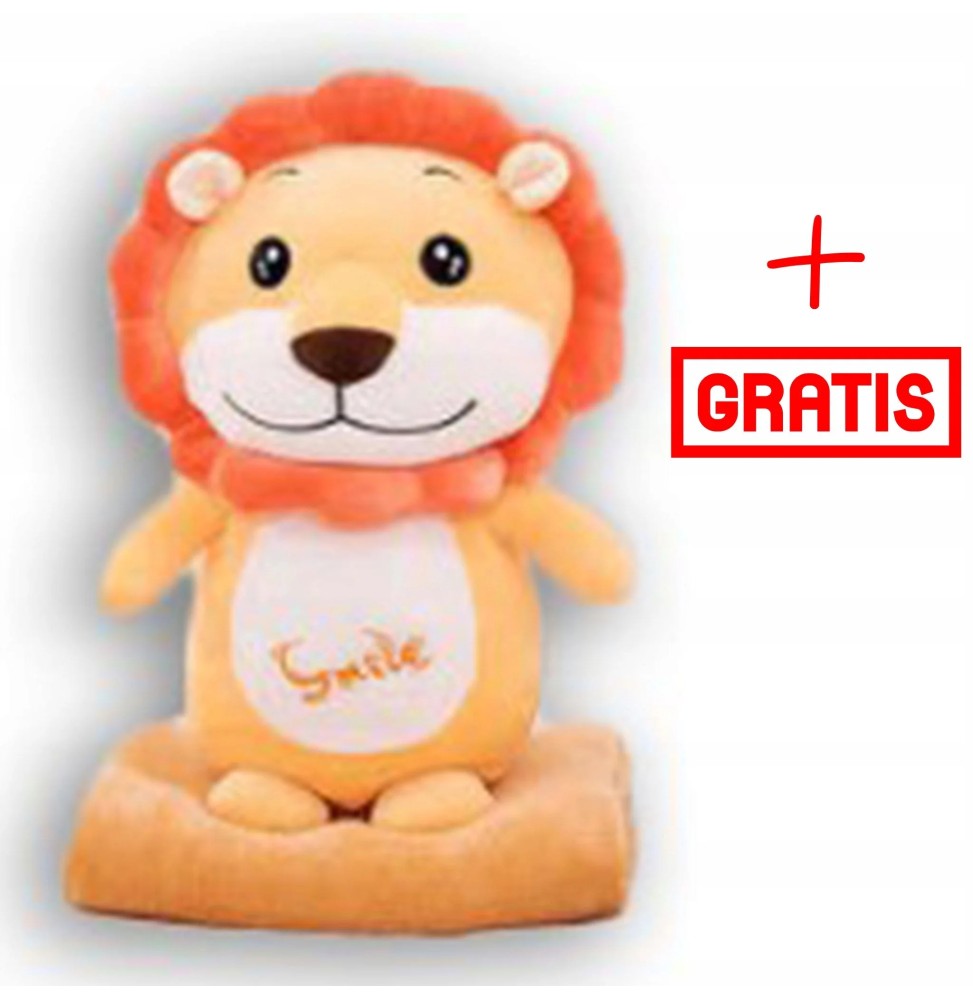 3-in-1 Lion Blanket Cushion Toy