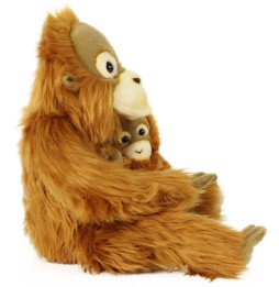 Plush Orangutan with Baby Rappa 28 cm