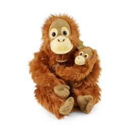 Plush Orangutan with Baby Rappa 28 cm