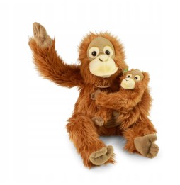 Plush Orangutan with Baby Rappa 28 cm