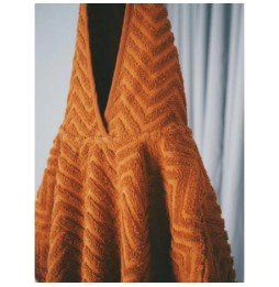 Filibabba zigzag rust poncho for kids