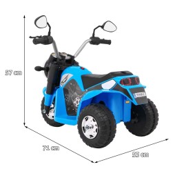 Niebieski motorek minibike dla dzieci z dźwiękami i led