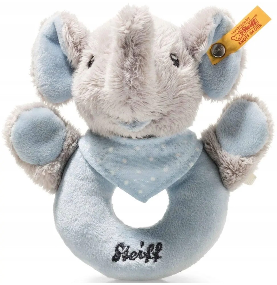 Steiff Elephant Rattle Blue 0+