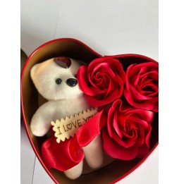 Valentine's Bear I Love You with Roses