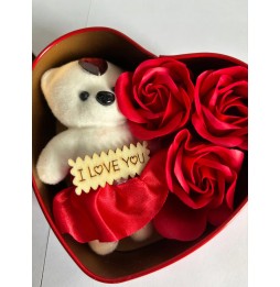 Valentine's Bear I Love You with Roses