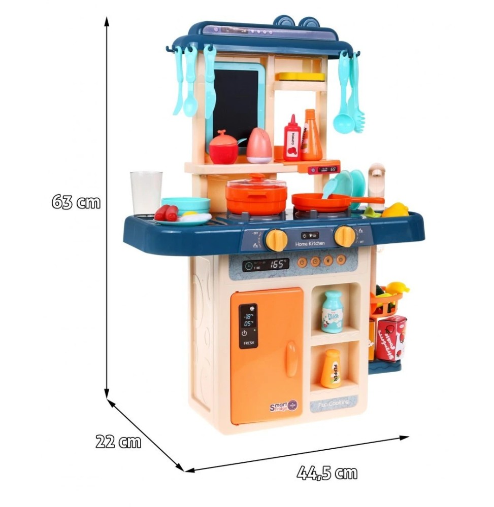 Colorful Kitchen for Kids with Steaming Burner