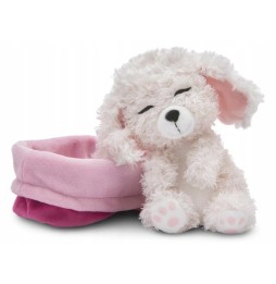 12cm White Poodle Plush Dog NICI