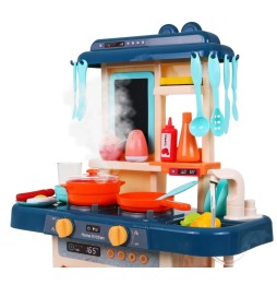 Colorful Kitchen for Kids with Steaming Burner