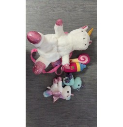 Magical unicorn plush toy with accessories