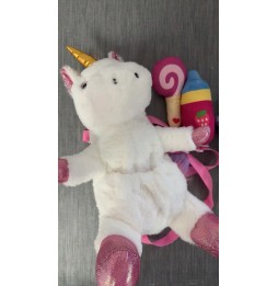 Magical unicorn plush toy with accessories