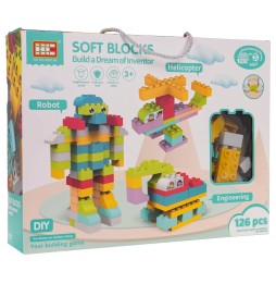 Soft Blocks Set 126 Pieces for Kids 3+