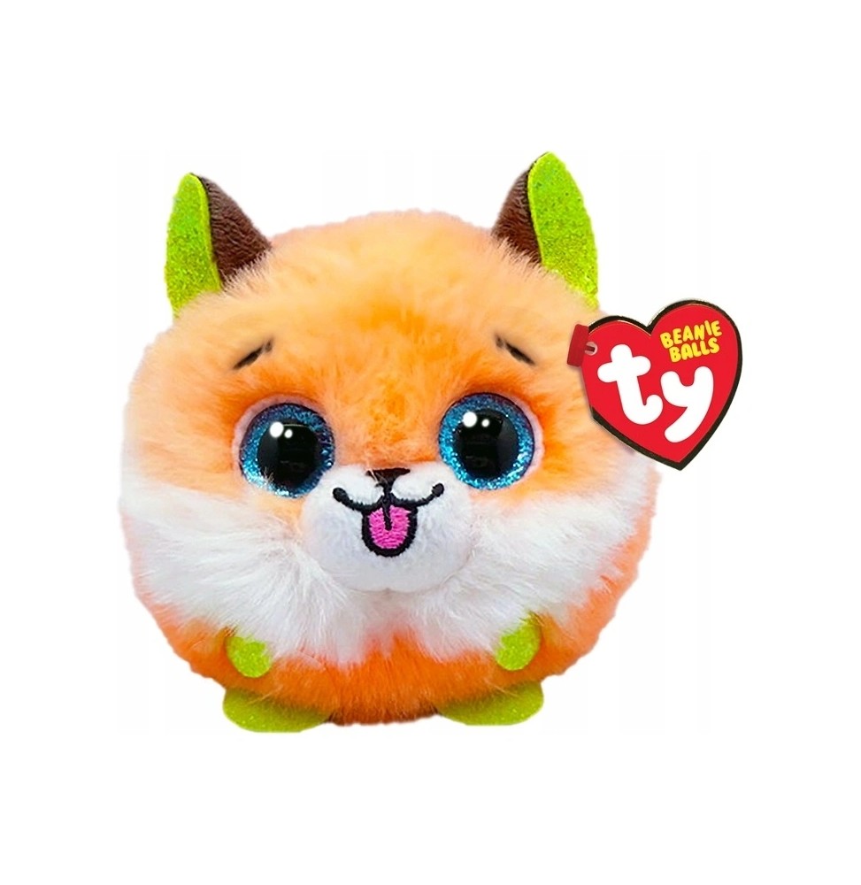 Beanie Balls Orange Fox Plush Toy