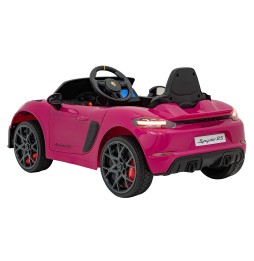 Vehicul Porsche Spyder RS 718 roz MP4 pentru copii