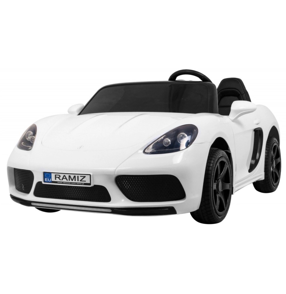 Perfecta car for 2 kids - white with mp3, led