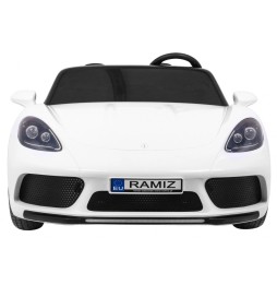 Perfecta car for 2 kids - white with mp3, led