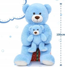 MorisMos XXL Bear 100 cm Blue Plush