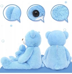 MorisMos XXL Bear 100 cm Blue Plush