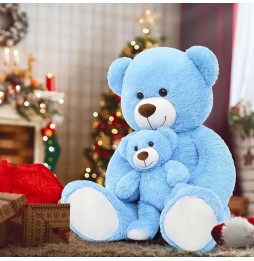 MorisMos XXL Bear 100 cm Blue Plush