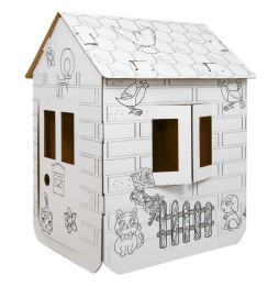 Cardboard House for Kids to Paint