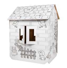 Cardboard House for Kids to Paint