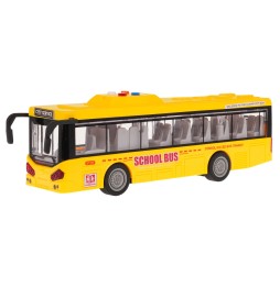 Yellow Bus with Sound and Light for Kids